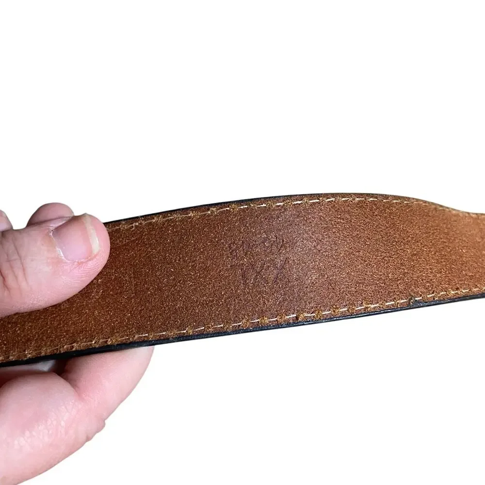 Levi’s Black Leather Belt Gunmetal Buckle Classic Casual Men’s Size XXL 46 48